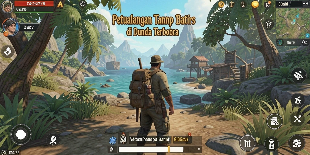 Screenshot utama CACOR78 menampilkan interaksi pemain dengan dunia Open World yang kaya.