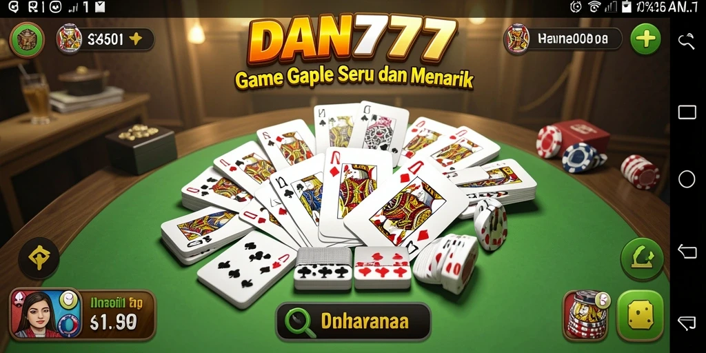 Tampilan gameplay seru dari DAN777 saat bermain Gaple.