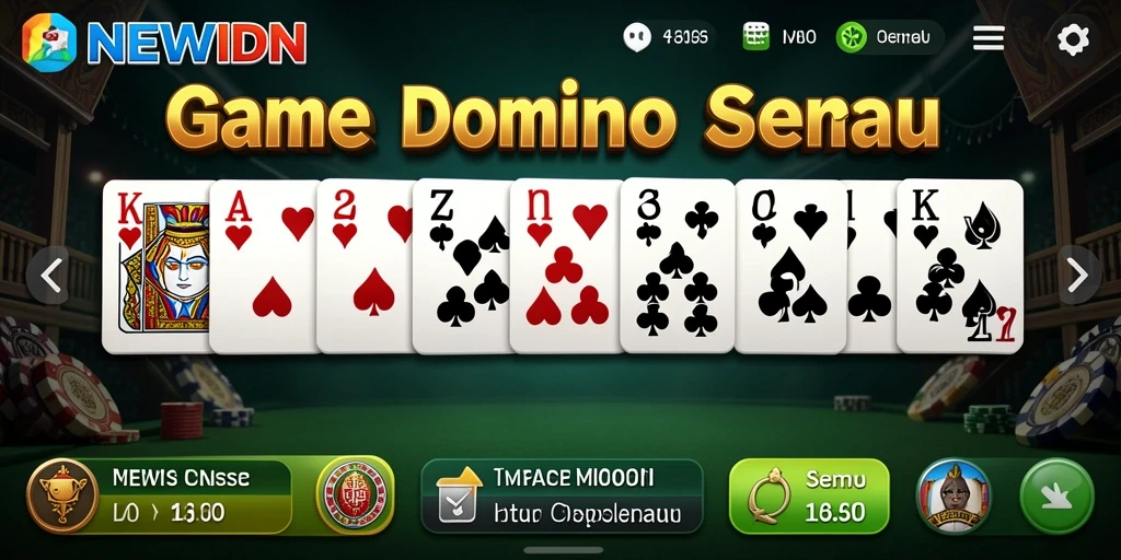 Tampilan gameplay seru dari game Domino NEWIDN yang mengasyikkan.