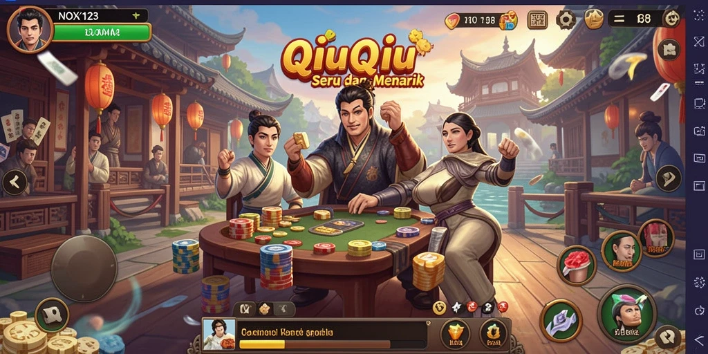 Screenshot gameplay QiuQiu NOX123 yang seru dan menarik.