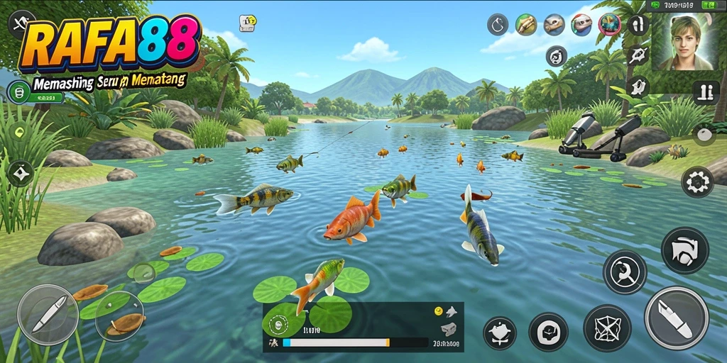 Screenshot RAFA88 menampilkan aksi memancing yang mendebarkan.