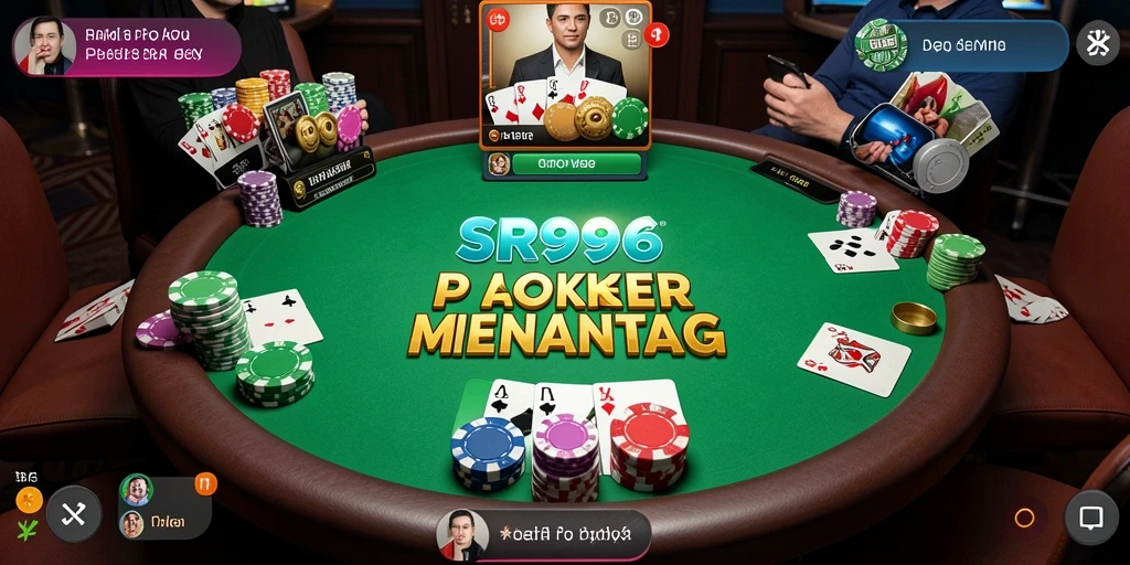 Screenshot gameplay SR996 menunjukkan aksi poker seru dan mendebarkan.