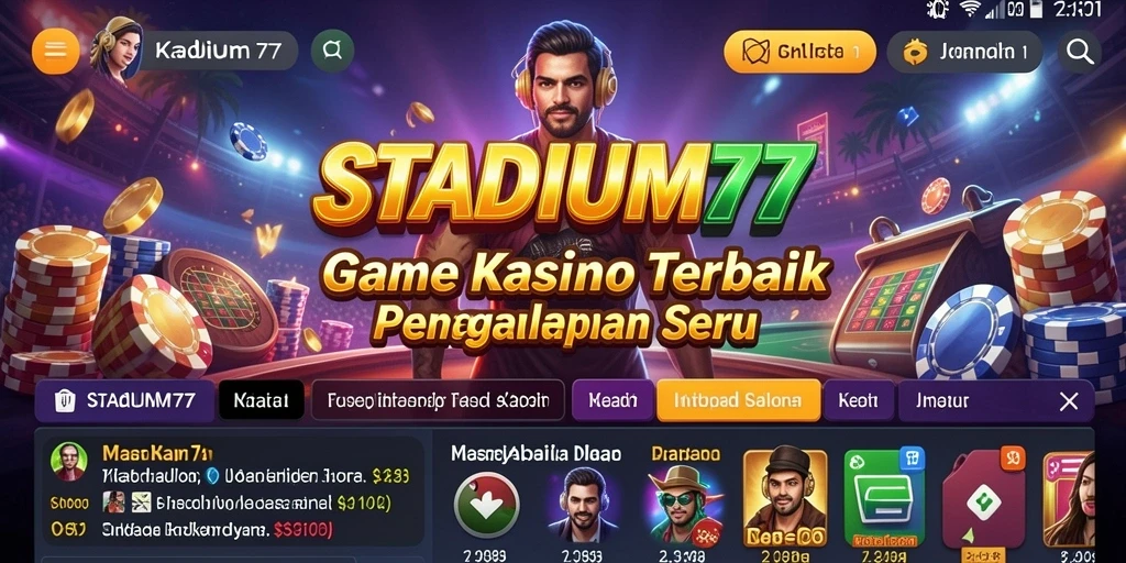 Tampilan menarik gameplay STADIUM77 dengan berbagai pilihan permainan Kasino.