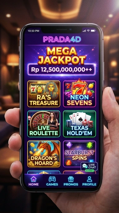 Fitur unggulan prada4d terlihat jelas dalam tampilan menu aplikasi.